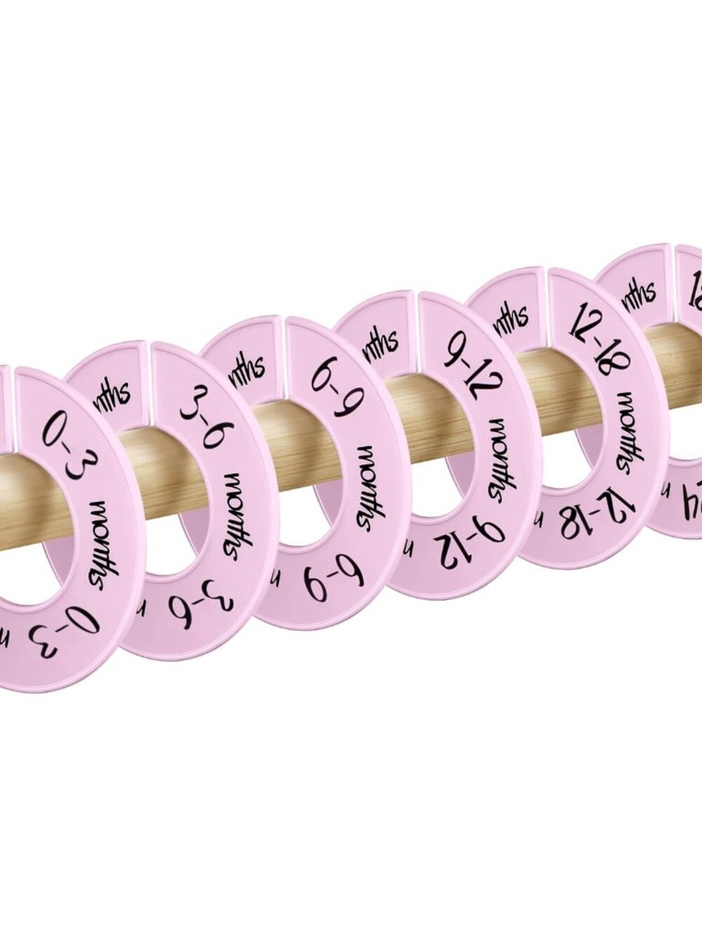 Baby Closet Dividers Pink Baby Closet Organizer for Nursery Baby Clothes Size Ag
